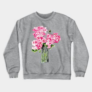 Pink Flowers Vase Crewneck Sweatshirt